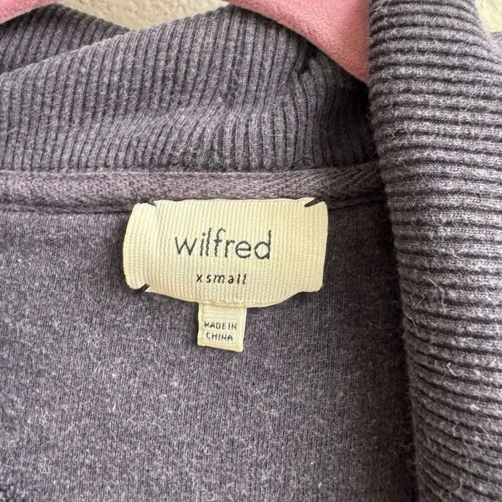 ✨$5/$25 Aritzia Wilfred Diderot Cocoon Cardigan Purple Open Front Size XS